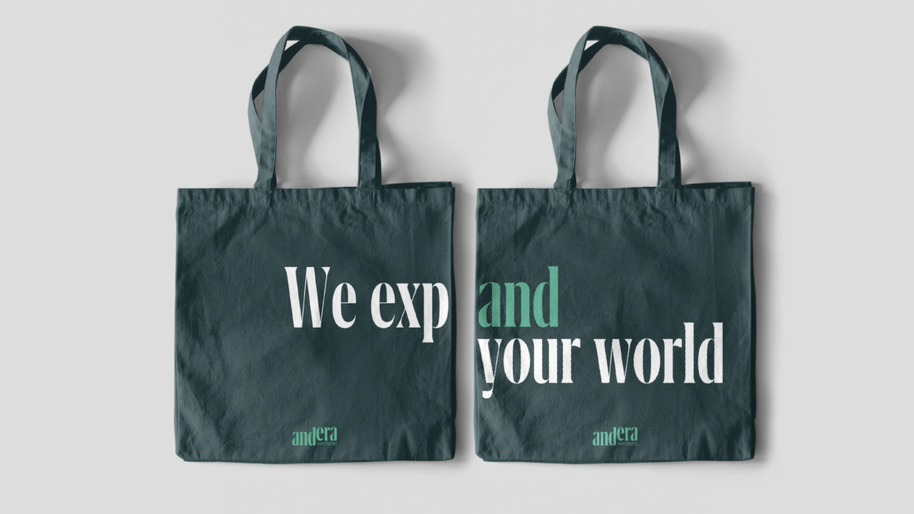 Sacs en toile Andera Partners - Designed by Futurative