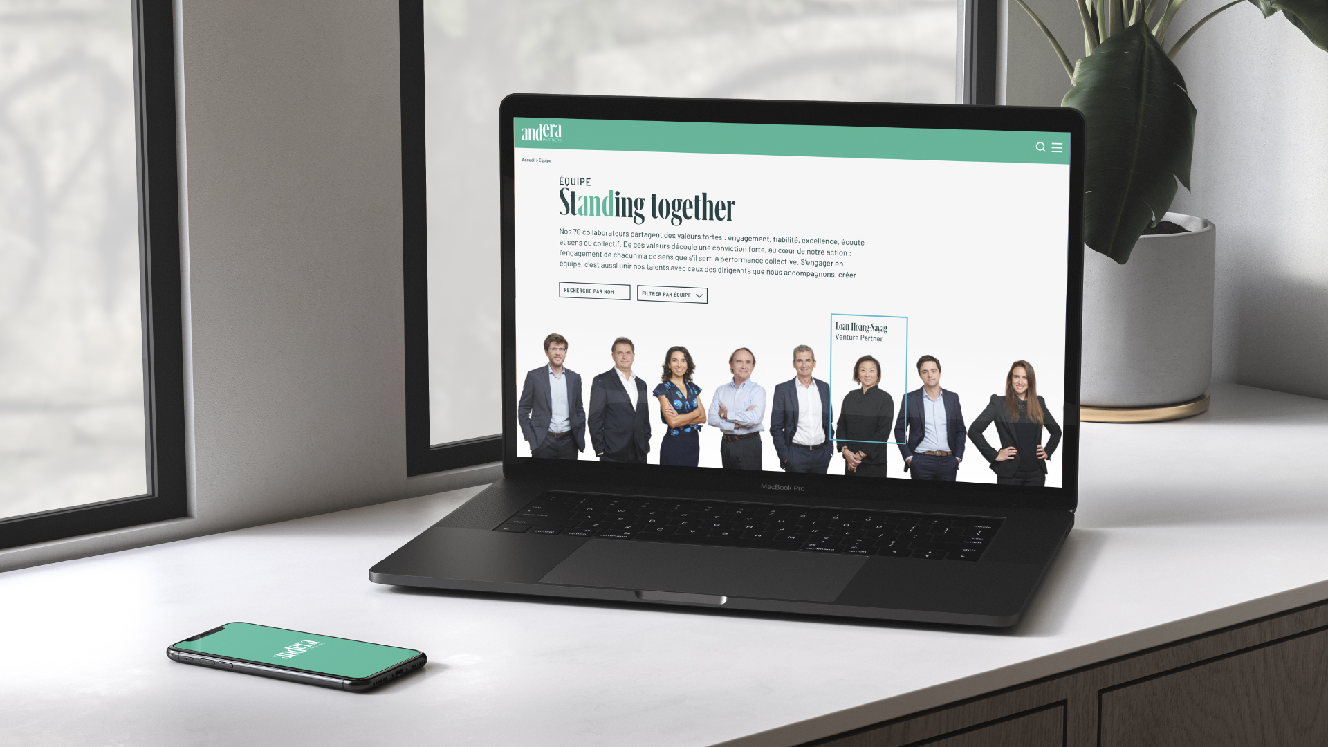 Site Andera Partners - Designed by Futurative
