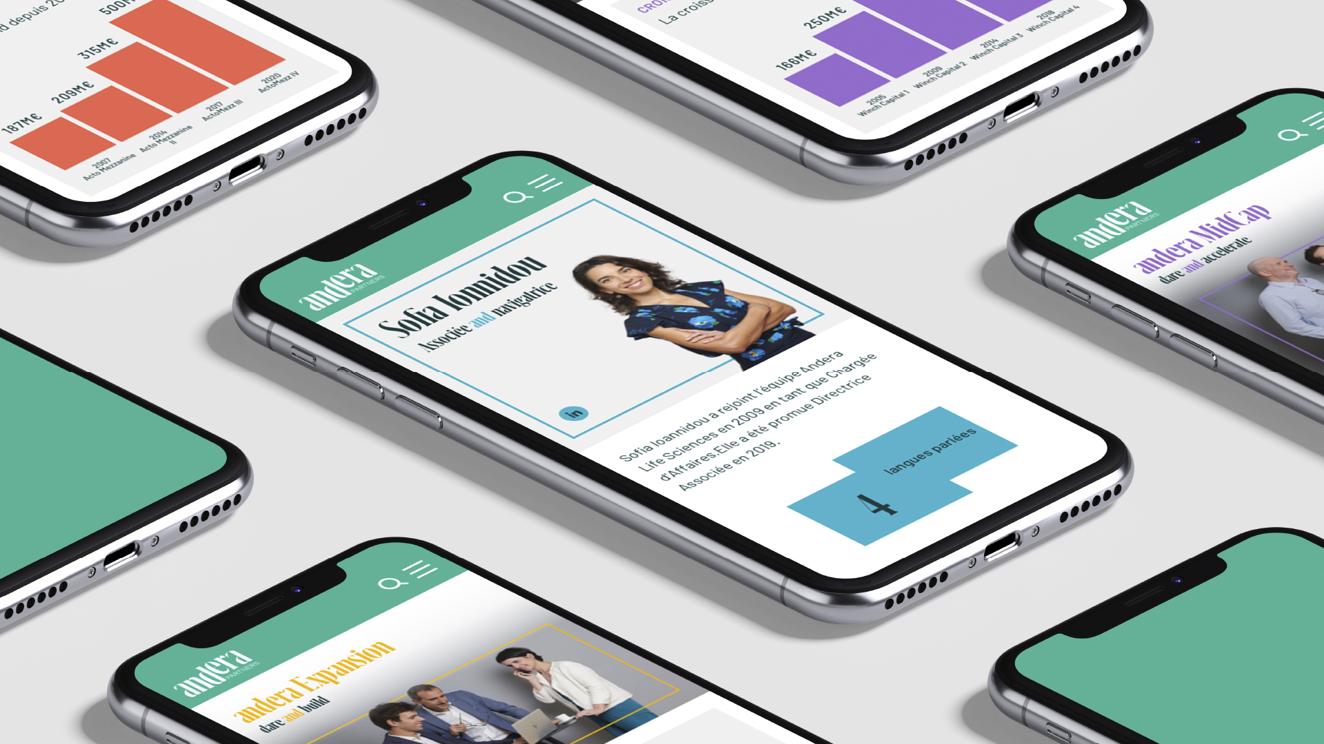 Site mobile Andera Partners - Designed by Futurative