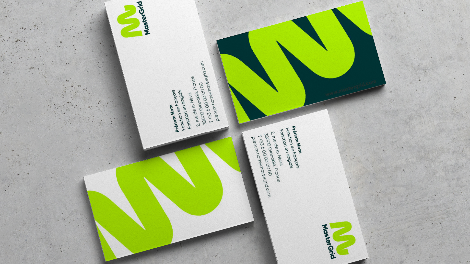 Cartes de visite MasterGrid - Designed by Futurative